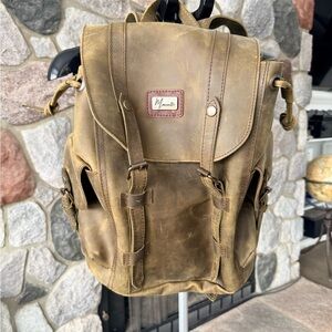 Men’s leather backpack with laptop
Pocket.